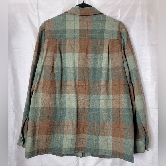 Pendleton Women's Plaid Wool Jacket - Green and Brown - Picture 2 of 8